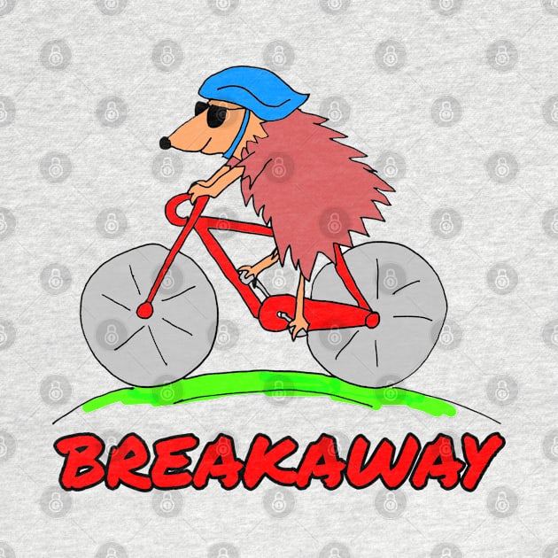 Funny Cycle Racing Cartoon Hedgehog by Michelle Le Grand